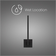 Alteck Lana 18 inch Aluminum LED Outdoor Wall Light Black