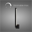 Alteck Lana 24 inch Aluminum LED Outdoor Wall Light Black