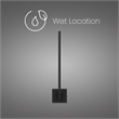 Alteck Lana 24 inch Aluminum LED Outdoor Wall Light Black