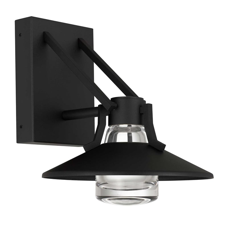Alteck Radiant 9 inch Aluminum LED Outdoor Wall Light Black