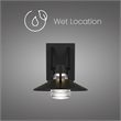 Alteck Radiant 9 inch Aluminum LED Outdoor Wall Light Black
