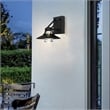 Alteck Radiant 9 inch Aluminum LED Outdoor Wall Light Black