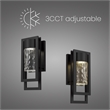 Alteck 2 Step 15 inch Aluminum LED Outdoor Wall Light Black