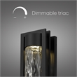 Alteck 2 Step 19 inch Aluminum LED Outdoor Wall Light Black