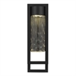 Alteck 2 Step 19 inch Aluminum LED Outdoor Wall Light Black