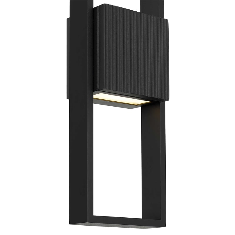 Alteck Miami 18 inch Aluminum LED Outdoor Wall Light Black