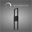 Alteck Miami 32 inch Aluminum LED Outdoor Wall Light Black