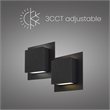 Alteck Miami 8 inch Aluminum LED Outdoor Wall Light Black