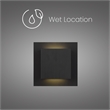 Alteck Miami 8 inch Aluminum LED Outdoor Wall Light Black