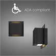 Alteck Miami 6.25 inch Aluminum LED Outdoor Wall Light Black