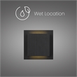 Alteck Miami 6.25 inch Aluminum LED Outdoor Wall Light Black