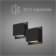 Alteck Miami 6.25 inch Aluminum LED Outdoor Wall Light Black