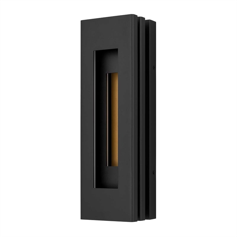 Alteck Layer 18 inch Aluminum LED Outdoor Wall Light Black & Brass