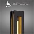Alteck Layer 18 inch Aluminum LED Outdoor Wall Light Black & Brass