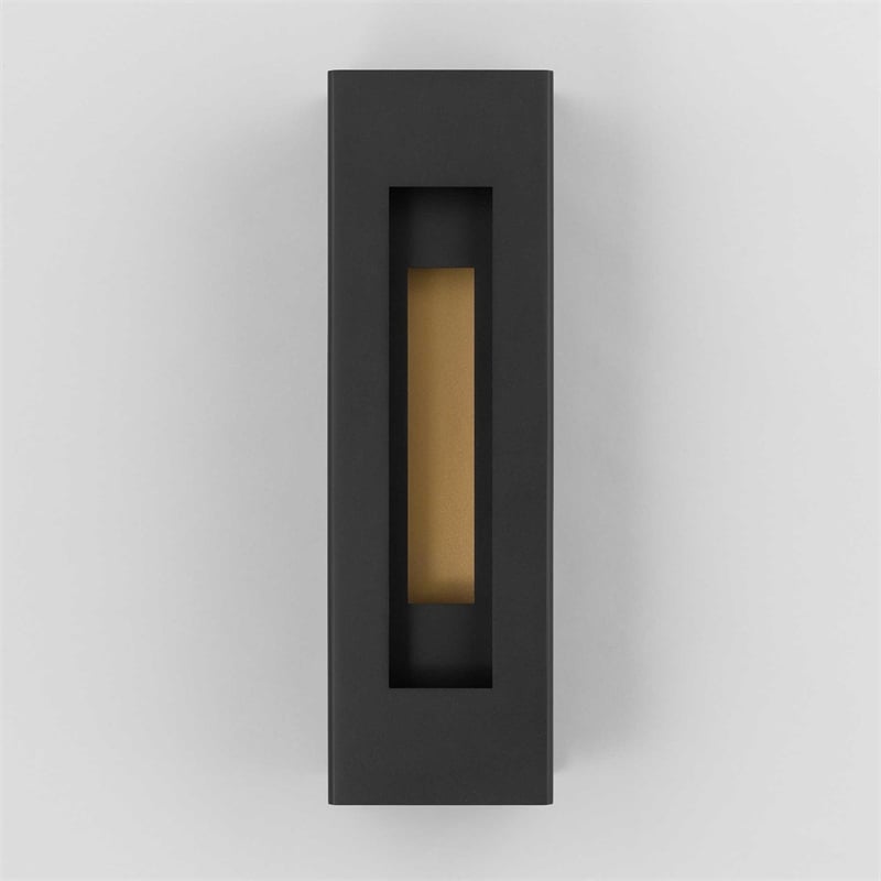 Alteck Layer 18 inch Aluminum LED Outdoor Wall Light Black & Brass