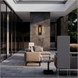 Alteck Layer 18 inch Aluminum LED Outdoor Wall Light Black & Brass