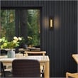 Alteck Layer 18 inch Aluminum LED Outdoor Wall Light Black & Brass