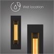 Alteck Layer 18 inch Aluminum LED Outdoor Wall Light Black & Brass
