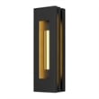 Alteck Layer 18 inch Aluminum LED Outdoor Wall Light Black & Brass