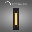 Alteck Layer 22 inch Aluminum LED Outdoor Wall Light Black & Brass