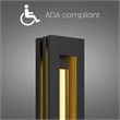Alteck Layer 22 inch Aluminum LED Outdoor Wall Light Black & Brass