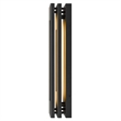 Alteck Layer 22 inch Aluminum LED Outdoor Wall Light Black & Brass