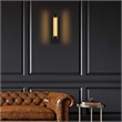 Alteck Layer 22 inch Aluminum LED Outdoor Wall Light Black & Brass