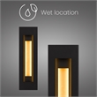 Alteck Layer 22 inch Aluminum LED Outdoor Wall Light Black & Brass