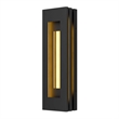 Alteck Layer 22 inch Aluminum LED Outdoor Wall Light Black & Brass