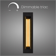 Alteck Layer 30 inch Aluminum LED Outdoor Wall Light Black & Brass