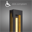 Alteck Layer 30 inch Aluminum LED Outdoor Wall Light Black & Brass