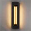 Alteck Layer 30 inch Aluminum LED Outdoor Wall Light Black & Brass