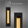 Alteck Layer 30 inch Aluminum LED Outdoor Wall Light Black & Brass