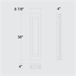 Alteck Layer 38 inch Aluminum LED Outdoor Wall Light Black & Brass
