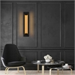 Alteck Layer 38 inch Aluminum LED Outdoor Wall Light Black & Brass