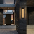 Alteck Layer 38 inch Aluminum LED Outdoor Wall Light Black & Brass