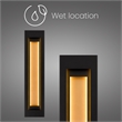 Alteck Layer 38 inch Aluminum LED Outdoor Wall Light Black & Brass
