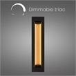 Alteck Layer 38 inch Aluminum LED Outdoor Wall Light Black & Brass