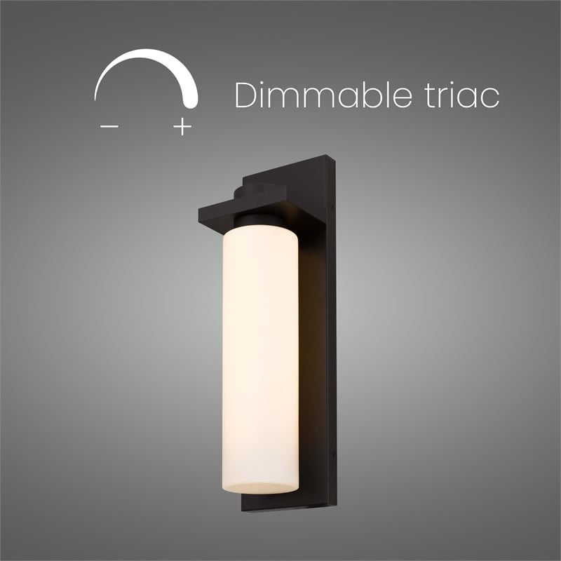 Alteck Kast 14 inch Aluminum LED Outdoor Wall Light Dark Bronze