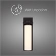 Alteck Kast 14 inch Aluminum LED Outdoor Wall Light Dark Bronze
