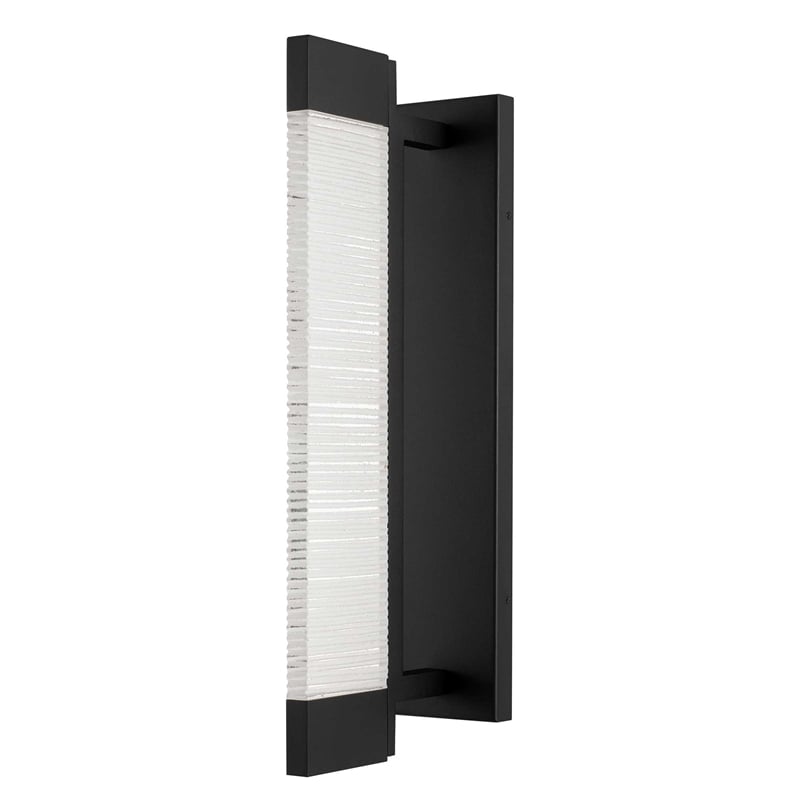 Alteck Solice 20 inch Aluminum LED Outdoor Wall Light Black