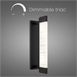 Alteck Solice 20 inch Aluminum LED Outdoor Wall Light Black
