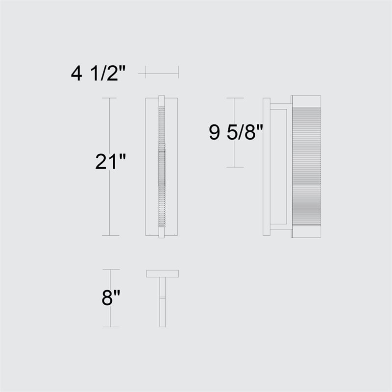 Alteck Solice 20 inch Aluminum LED Outdoor Wall Light Black