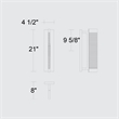 Alteck Solice 20 inch Aluminum LED Outdoor Wall Light Black