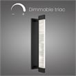 Alteck Solice 26 inch Aluminum LED Outdoor Wall Light Black