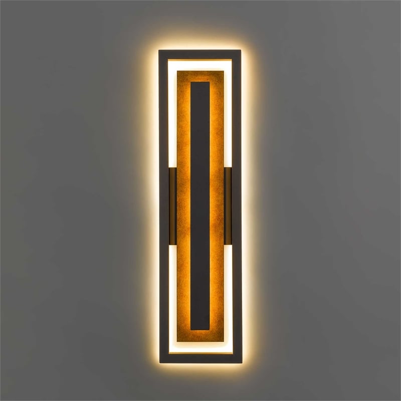 Alteck Panels 26 inch Aluminum LED Outdoor Wall Light in Bronze