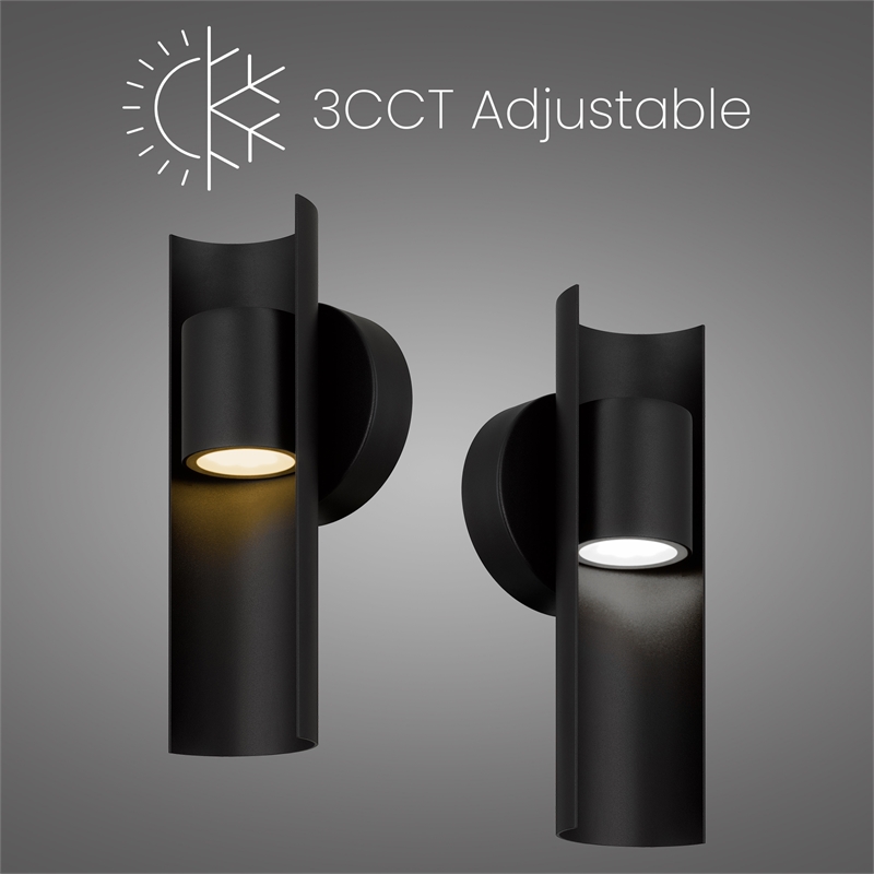 Hugos 11.5 inch CCT LED Outdoor Wall Sconce