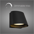 Alteck Grace 6.5 inch LED Aluminum Outdoor Wall Light Black