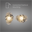 Alteck Tenere 12 inch White Marble CCT LED Outdoor Wall Light