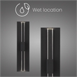 Alteck Arles 18 inch Aluminum and Acrylic LED Outdoor Wall Light